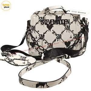 Steve Madden Bevelyn Satchel Halloween White & Black Bleeding Hearts. New